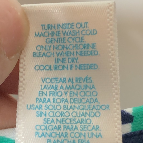 Tropical Escape Women's White Blue One Piece Swimsuit 14 PLUS SIZE - Picture 3 of 7